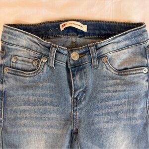 Levis 710 Super Skinny Girls Jeans Low Rise Pockets Logo Stretch Size 8 - (507)